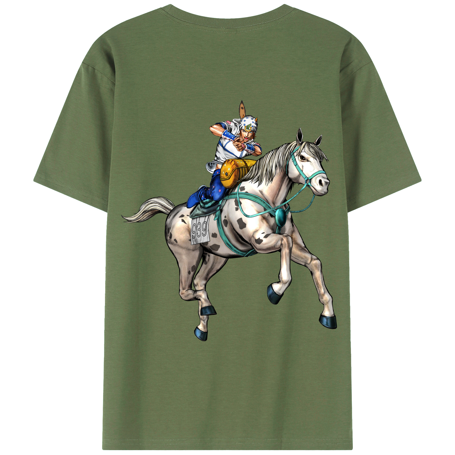 （画像用） ジョジョの奇妙な冒険 ジョナサン?ジョースター JoJo's Bizarre Adventure Jonathan Joestar 綿100％ メンズ半袖Tシャツ（バックプリント） 通気性